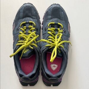 Like New Adidas Dark Gray Sneakers with Bright Yellow Laces